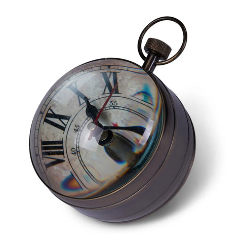 Eye of Time Clock, Brass