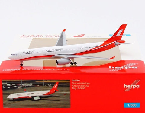 Herpa: Shanghai Airlines Airbus A330-300 1:500 Diecast Model Plane