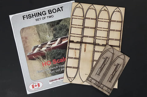 HO-Scale 16’ Fishing Boat Wooden Model Kit