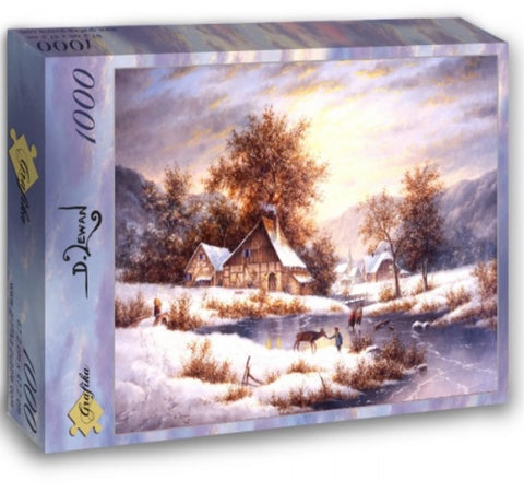 Amber Sky of Winter by Dennis Lewan 1000pc Puzzle
