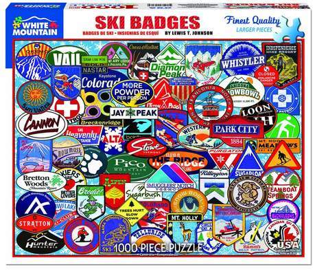Ski Badges 1000pc Large Format Puzzle