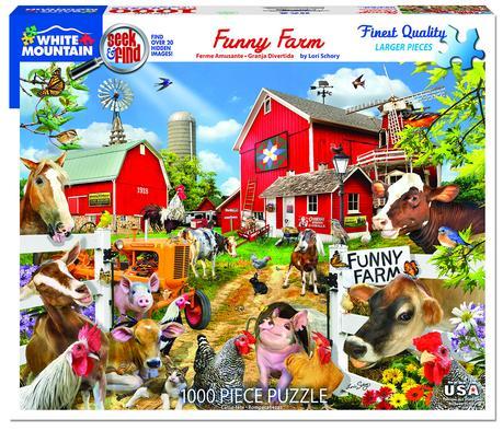 Seek & Find: Funny Farm 1000pc Large Format Mystery Puzzle