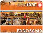 Cats on the Quay 1000pc Panoramic Puzzle