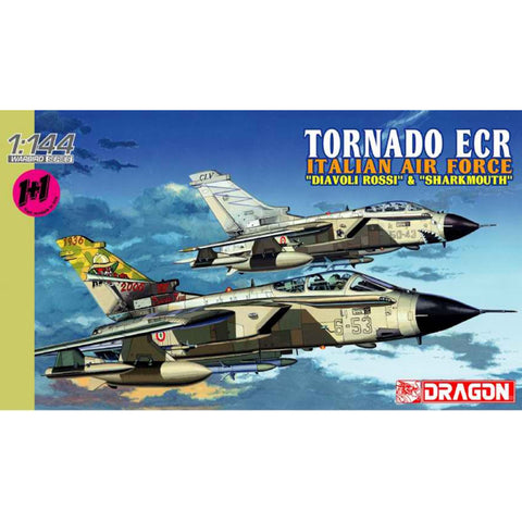 Dragon Warbird Series: Tornado ECR, Italian Air Force "Diavoli Rossi" & "Sharkmouth" - 1:144 Plastic Model Kit