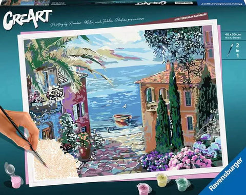 CreArt: Mediterranean Landscapes Paint by Numbers Kit
