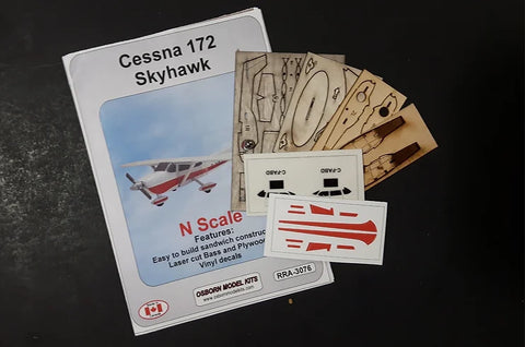 N-Scale Cessna 172 Skyhawk Wooden Model Kit