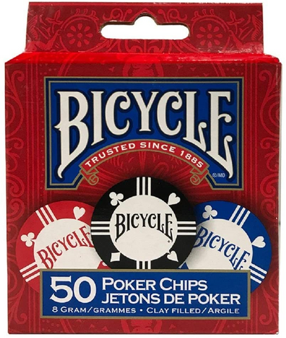 Bicycle 8 gram Clay Poker Chips (50pcs)