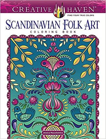 Creative Haven: Scandinavian Folk Art Colouring Book