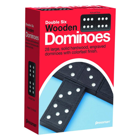 Double Six Wooden Dominoes