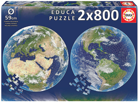 Planet Earth 2x800pc Round Puzzle