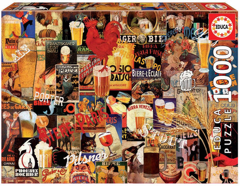 Vintage Beer Collage 1000pc Puzzle