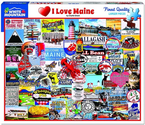 I Love Maine 1000pc Large Format Puzzle
