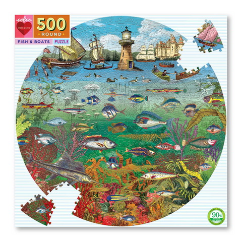 Fish & Boats 500pc Round Puzzle