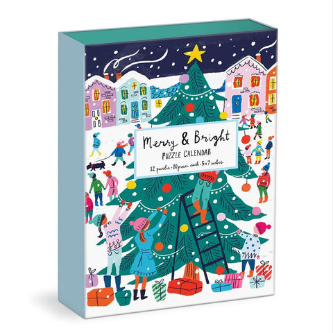 Merry and Bright 12 Days of Christmas Advent Puzzle Calendar