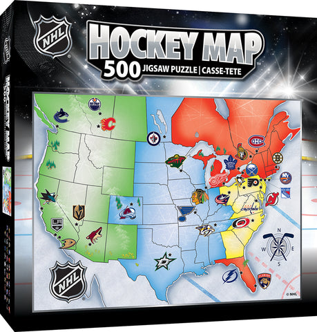 NHL Hockey Map 500pc Puzzle