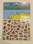 Global Map & National Figures Sticker Figure Set