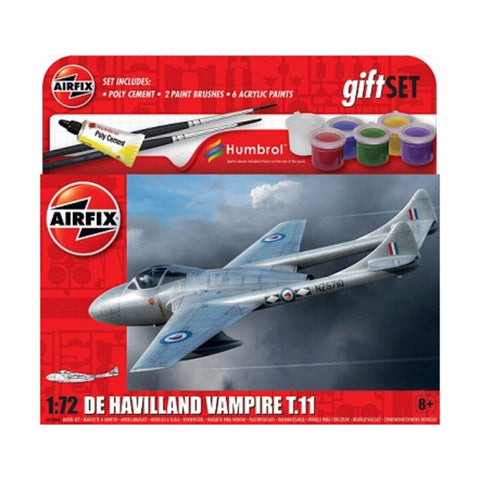 Airfix Gift Set: De Havilland Vampire T.11 - 1:72 Plastic Model Kit