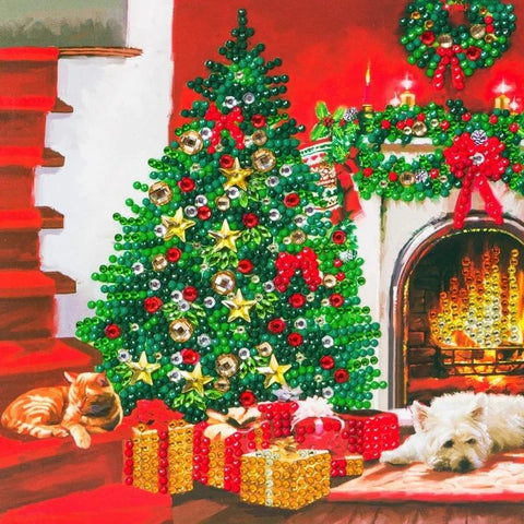 Christmas Tree - Crystal Art Card Kit