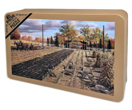Fall Plowing 1000pc Puzzle in Tin