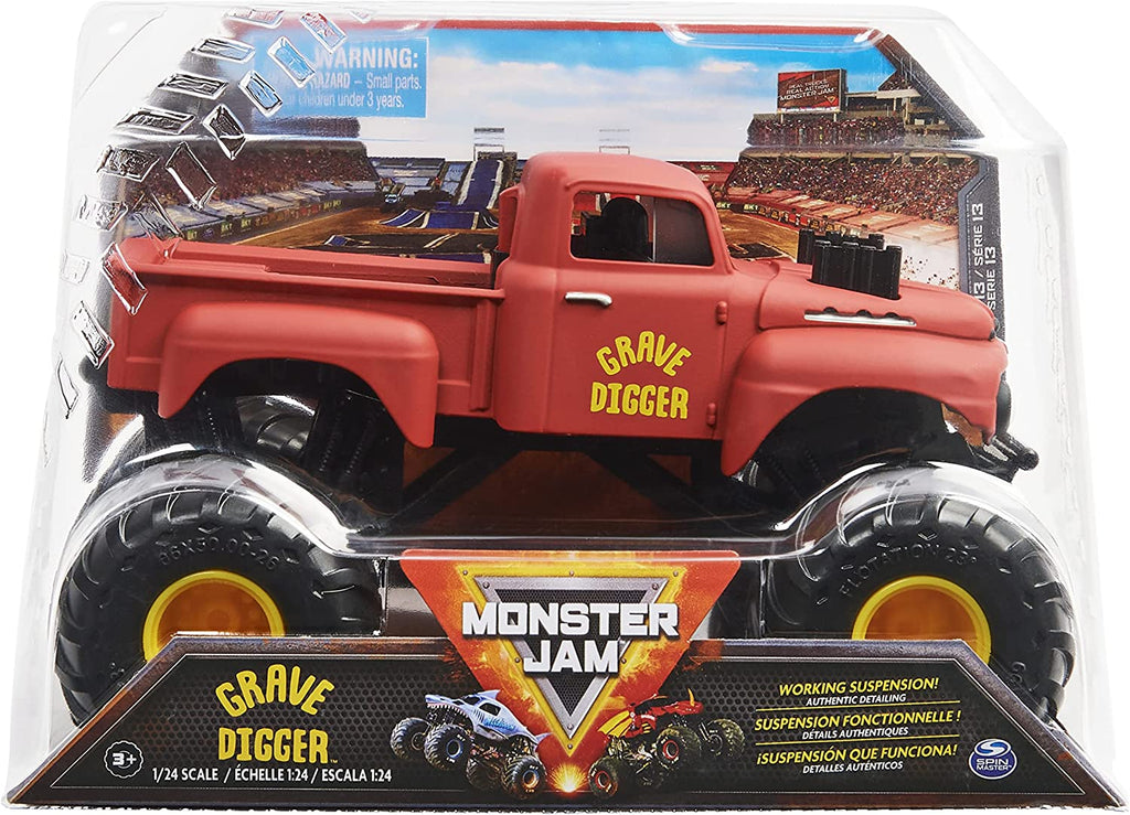 1:24 Scale Hot Wheels Monster Jam Oversized: Grave Digger Red