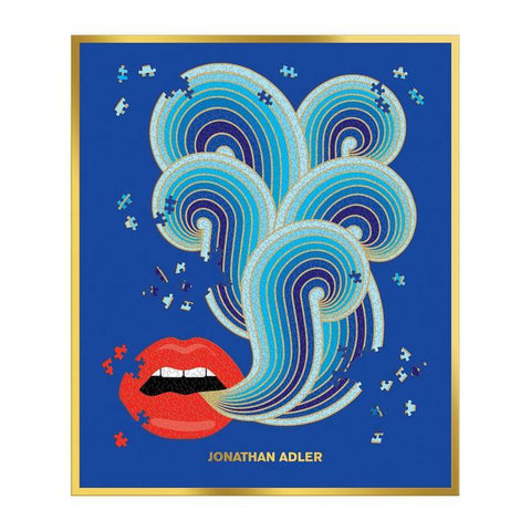 Lips by Jonathan Adler 750pc Shaped Foil Puzzle