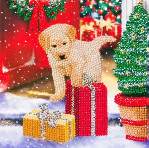 Labrador Pup - Crystal Art Card Kit