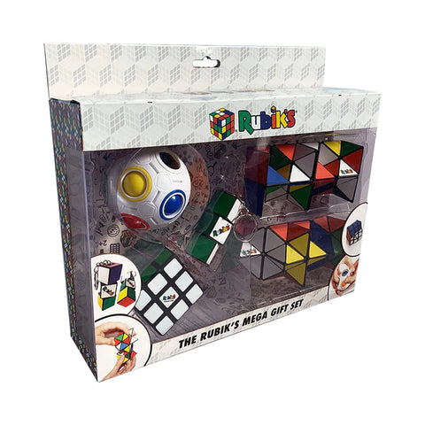 Rubik's Mega Gift Set (Includes Rainbow Ball, 2 Magic Stars, Squishy Cube, Keychain)