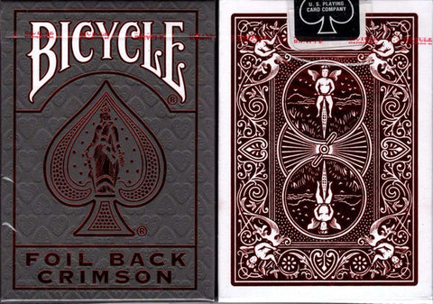 MetalLuxe Crimson Foil Back Playing Cards