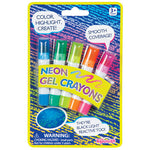 5 Neon Gel Crayons
