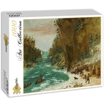 The Expedition Encamped Below the Falls of Niagara, January 20, 1679, 1847-1848 by George Catlin 1000pc Puzzle