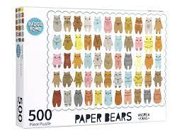 Paper Bears by Andrea King 500pc Large Format Puzzle