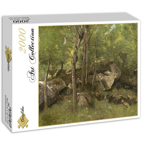 Rocks in the Forest of Fontainebleau, 1860-1865 by Jean-Baptiste-Camille Corot 2000pc Puzzle