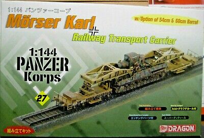 Mörser Karl & Railway Transport Carrier - 1:144 Plastic Model Kit