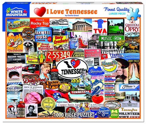 I Love Tennessee 1000pc Large Format Puzzle