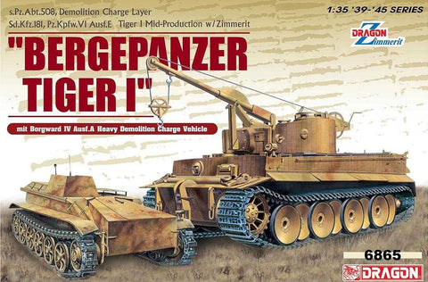 Dragon '39-'45 Series: "BergePanzer Tiger I" mit Borgward IV Ausf.A Heavy Demolition Charge Vehicle - 1:35 Plastic Model Kit