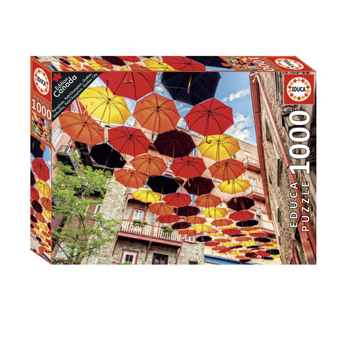 Umbrellas in Petit-Champlain Street, Quebec City 1000pc Puzzle