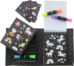 Tiger Tribe: Neon Colouring Set - Unicorns and Friends