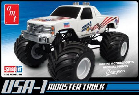 AMT SnapIt: USA-1 Monster Truck - 1:32 Plastic Model Kit