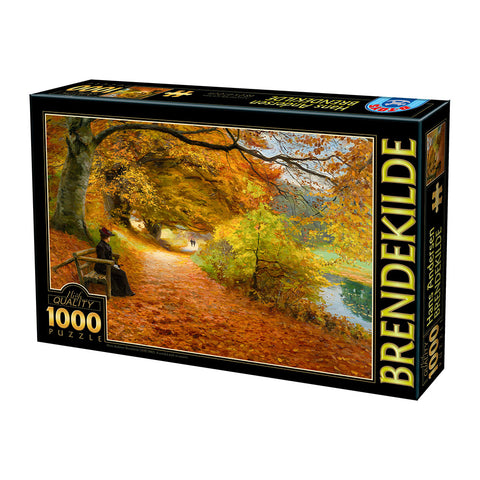 A Wooded Path in Autumn by Hans Andersen Brendekilde 1000pc Puzzle